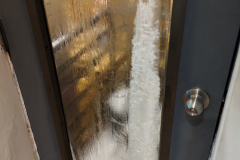 Ice build up in unit from door quality during the winter.